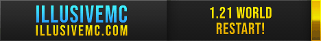 IllusiveMC Survival (world restart) Minecraft server banner