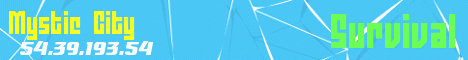 Mystic City Minecraft server banner