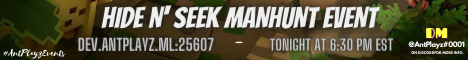 MANHUNT EVENT - Win VIP on Hypixel! Minecraft server banner