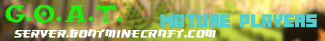 G.O.A.T. Minecraft Server Minecraft server banner