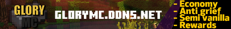 GloryMC Minecraft server banner