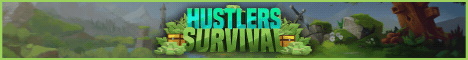 Hustlers Survival Minecraft server banner