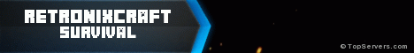 retronix craft Minecraft server banner