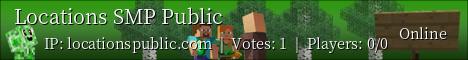 Locations SMP Public Minecraft server banner