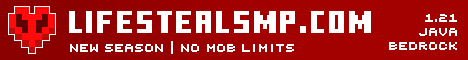 LifeSteal SMP Minecraft server banner