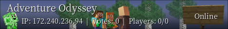 Adventure Odyssey Minecraft server banner