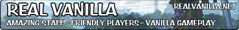 Real Vanilla Minecraft server banner