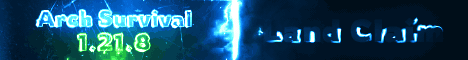 Arch Survival Minecraft server banner