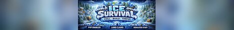Ice Survival Minecraft server banner