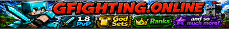 GFighting Online PvP server Minecraft server banner