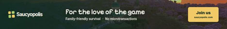 Saucyopolis Minecraft server banner