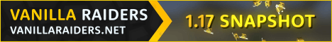 VanillaRaiders-NEWEST SNAPSHOT-1.17 Minecraft server banner