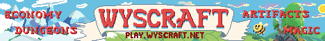 Wyscraft Minecraft server banner